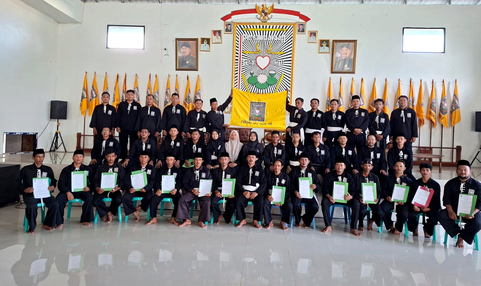 PSHT Cabang OKU Timur Pusat Madiun Mengukuhkan 17 Pengurus Ranting Masa Bhakti 2026-2029